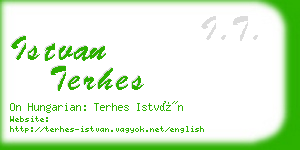 istvan terhes business card